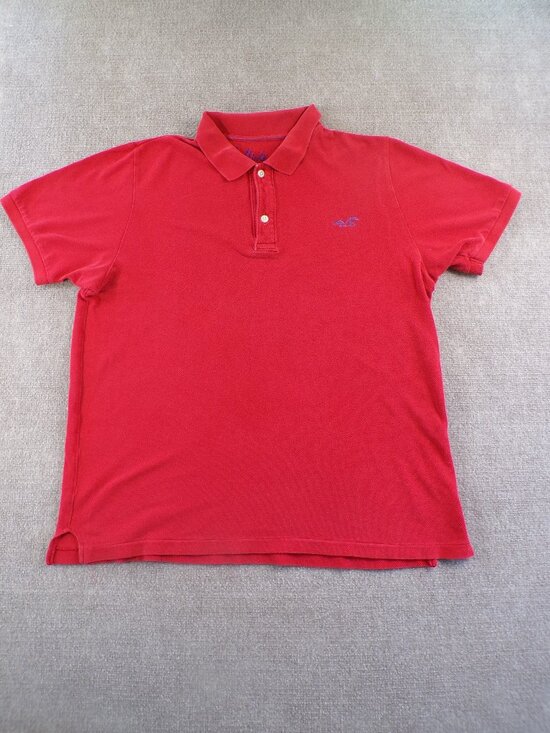 Hollister Other - Hollister red polo shirt with embroidered logo. Tagged XXL but runs small